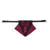 wedding suit dog collar pet saliva towel dog wedding triangle scarf - Red and black triangle scarf collar set - S