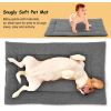 Dog Bed Mat Comfortable Fleece Pet Dog Crate Carpet Reversible Pad Joint Relief  S Size - S