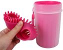 Pet Portable Paw Cleaner Dog Paw Washer Cup Paw Cleaner for Cats and Small / Medium / Large Dogs - pink - small