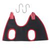 Pet Grooming Hammock For Dog & Cat; Cat Hammock Restraint Bag For Bathing Trimming Nail Clipping - Black Red Edge - L