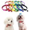 Small Pet Color Buckle Reflective Collars 1.0 Patch Bells Dog Collar Safety Adjustable For Cats Puppy Night Outdoor Supplies - Black - 19x32CM