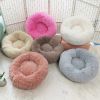 Soft Dog Bed Cat Beds Cat Sleeping Plush Mat Cushion Kitten Nest Sofa Kennel For Puppy Colorful Fluffy Warm Comfortable Pet Bed - pink - 60cm