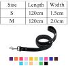 PU Leather Cat Dog Leash Soft Walking Dog Collar Leash Running Training Dog Harness Lead Leash Puppy Pet Small Dog Leash Belt - Black - 1.5x120cm