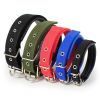 Pet Collar Simple Solid Color Dog Collar Leather Lining Adjustable Small Dog Collar Bichon Labrador Medium To Large Dog Collar - green - 1.5cm*40cm