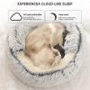 New Style Pet Cat Bed Dog Bed Round Plush Warm Cat's House Soft Long Plush Best Pet Bed Dogs For Cats Nest 2 In 1 Cat Accessorie - Coffee - 50cm