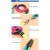 1 Set Nylon Rainbow Pet Dog Collar Harness Leash Soft Walking Harness Lead Colorful and Durable Traction Rope 120cm - iridescent - M