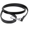 PU Leather Cat Dog Leash Soft Walking Dog Collar Leash Running Training Dog Harness Lead Leash Puppy Pet Small Dog Leash Belt - Black - 2.0x120cm