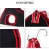 Pet Grooming Hammock For Dog & Cat; Cat Hammock Restraint Bag For Bathing Trimming Nail Clipping - Black Red Edge - L