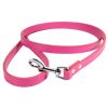 PU Leather Cat Dog Leash Soft Walking Dog Collar Leash Running Training Dog Harness Lead Leash Puppy Pet Small Dog Leash Belt - Rose - 1.5x120cm