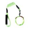 Dog Leash Two-color Machine Woven Nylon Handle Round Rope Pockmark Pet Chest Back Collar Pet Supplies - green - 2