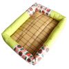 Breathable Pet Puppy Cooling Mat Bed Summer Protection Cervical Spine Cat Dog Ice Mat Square Rattan Kennel Supplies - orange - 50cm*40cm*7cm