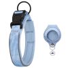 Cross-border new dog collar airtag locator anti-lost pet collar; Pet Collar with AirTag Case Holder - Camouflage blue collar set - Size S: 2.5 * 30-37