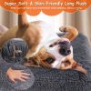 Dog Bed Soft Plush Cushion Cozy Warm Pet Crate Mat Dog Carpet Mattress with Long Plush for S M Dogs - L