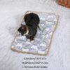 Warming Pet Pad Cartoon Paw Print Cat Warm Bed Plush Sleeping Pad For Small Puppy Dogs Kitten - M