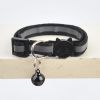 Pet Collar For Dog & Cat; Reflective Cat Collar With Bell; Dog Collar With Cartoon Cat Head - Reflective Dark Blue