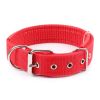 Pet Collar Simple Solid Color Dog Collar Leather Lining Adjustable Small Dog Collar Bichon Labrador Medium To Large Dog Collar - red - 1.5cm*40cm