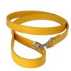 PU Leather Cat Dog Leash Soft Walking Dog Collar Leash Running Training Dog Harness Lead Leash Puppy Pet Small Dog Leash Belt - Gold - 2.0x120cm