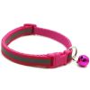 Small Pet Color Buckle Reflective Collars 1.0 Patch Bells Dog Collar Safety Adjustable For Cats Puppy Night Outdoor Supplies - Rose Red - 19x32CM