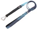 Pet Life 'Geo-prene' 2-in-1 Shock Absorbing Neoprene Padded Reflective Dog Leash and Collar - Blue - Medium