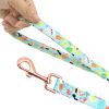 Custom Printed Dog Collar Leash Set Personalized Pet Dog Collar - L - Black