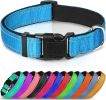 Reflective Dog Collar; Soft Neoprene Padded Breathable Nylon Pet Collar Adjustable for Medium Dogs - Sky Blue - X-Small (Pack of 1)