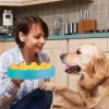 Dog Puzzle Food Feeder Slow Feeding Bowl Interactive Toy Dog Treat Dispensing Toy - Blue