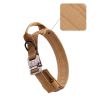 Pet Collar For Dog & Cat; Adjustable Nylon Outdoor Dog Collars For Medium Large Dogs; Dog Collar - Khaki - L