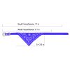 Adjustable Bandana Leather Pet Collar Triangle Scarf - Blue - S