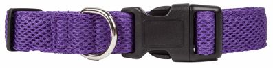 Pet Life 'Aero Mesh' 360 Degree Dual Sided Comfortable And Breathable Adjustable Mesh Dog Collar - Purple - Small