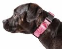 Pet Life 'Aero Mesh' 360 Degree Dual Sided Comfortable And Breathable Adjustable Mesh Dog Collar - Pink - Large