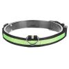 LED Dog Collar USB Rechargeable Adjustable Dog Safety Collar Night Safety Flashing Luminous Light up Collar - Green - M