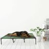 Elevated Dog Bed ‚Äì Indoor/Outdoor Dog Cot or Puppy Bed for Pets up to 110lbs by Petmaker (Green) - Green