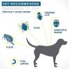 Flea & Tick Collar for Cats and Dogs; 2 Pack; 14 Months Protection; Kills & Repels Fleas and Ticks; Adjustable length - Black - cans - Dog - Length 63