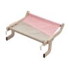 One-Step Cat Bed for Window sill & Bedside;Cat Window Perches ; Sliding Clamping Slot Adjustment Cat Hammock - White fluffy