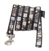 Touchdog 'Caliber' Designer Embroidered Fashion Pet Dog Leash And Collar Combination - Black Pattern - Small