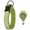 Cross-border new dog collar airtag locator anti-lost pet collar; Pet Collar with AirTag Case Holder - Camouflage green collar set - Size L: 3.0 * 43-5