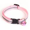 Nylon Collar Reflective With Small Bell For Dog & Cat; Dog Collar; Adjustable dog collar - Pink - Adjustment: 19-32cm