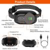 Dog Bark Collar Anti Barking Electric Training Collar Rechargeable Smart Anti-Bark Collar with Beep Vibration Shock Function 5 Intensity Levels - Blac