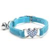 Pet Collar Adjustable Soft Collar With Bell For Dogs Kitten Cats - Lake Blue - one-size