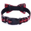 Christmas Dog Collar Snowflake Dog Collar - Red - S