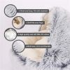 New Style Pet Cat Bed Dog Bed Round Plush Warm Cat's House Soft Long Plush Best Pet Bed Dogs For Cats Nest 2 In 1 Cat Accessorie - grey - 40cm