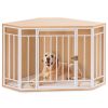 Mewoofun Wooden and Metal Dog House for Small/Medium Dog Crate Furniture Pets - WP058